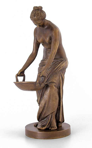 Бронзовая композиция "Девушка с блюдом"
